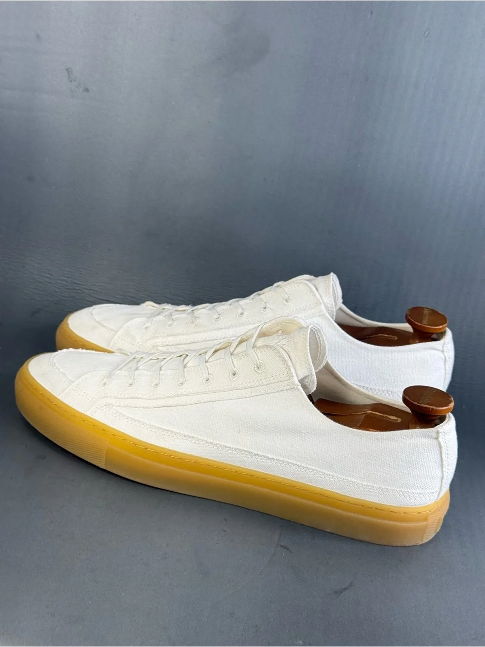 Nothing New Men's Kicks Canvas Sneaker Off-White Gum Sole size 13
